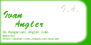 ivan angler business card