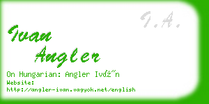 ivan angler business card